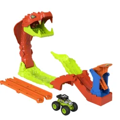 Hot Wheels monster trucks snake slam takedown track