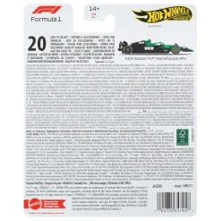 Hotwheels Premium F1 Racecar Sauber Gabriel Bortol