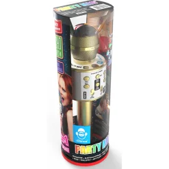 Idance bluetooth party microfoon goud