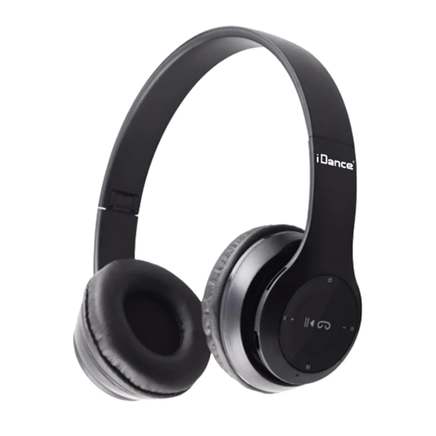 Idance hoofdtelefoon draadloos zwart metal