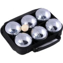 Jeu De Boule set 6 ballen in een zwarte tas