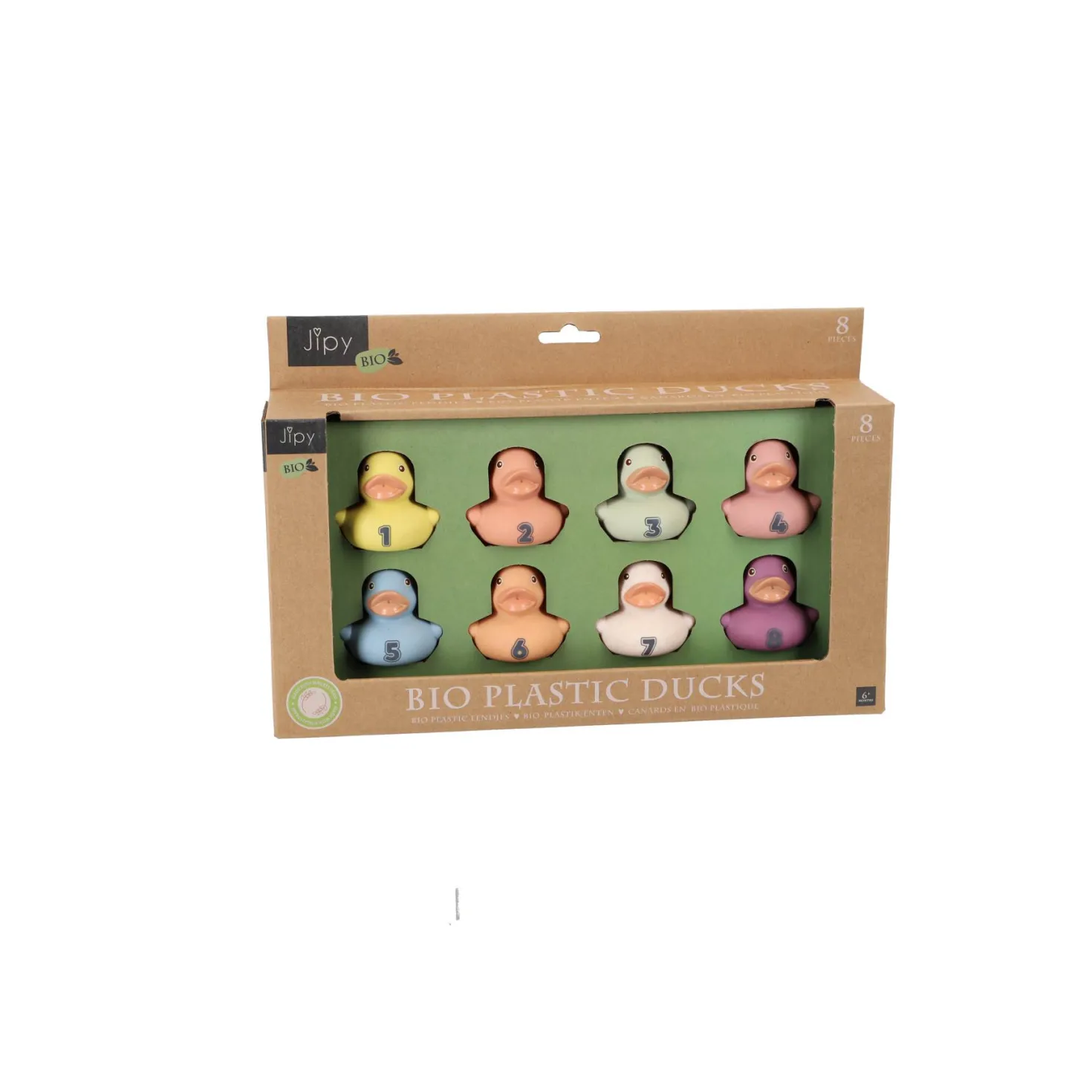 Jipy Bioplastic badeendjes set 8 delig