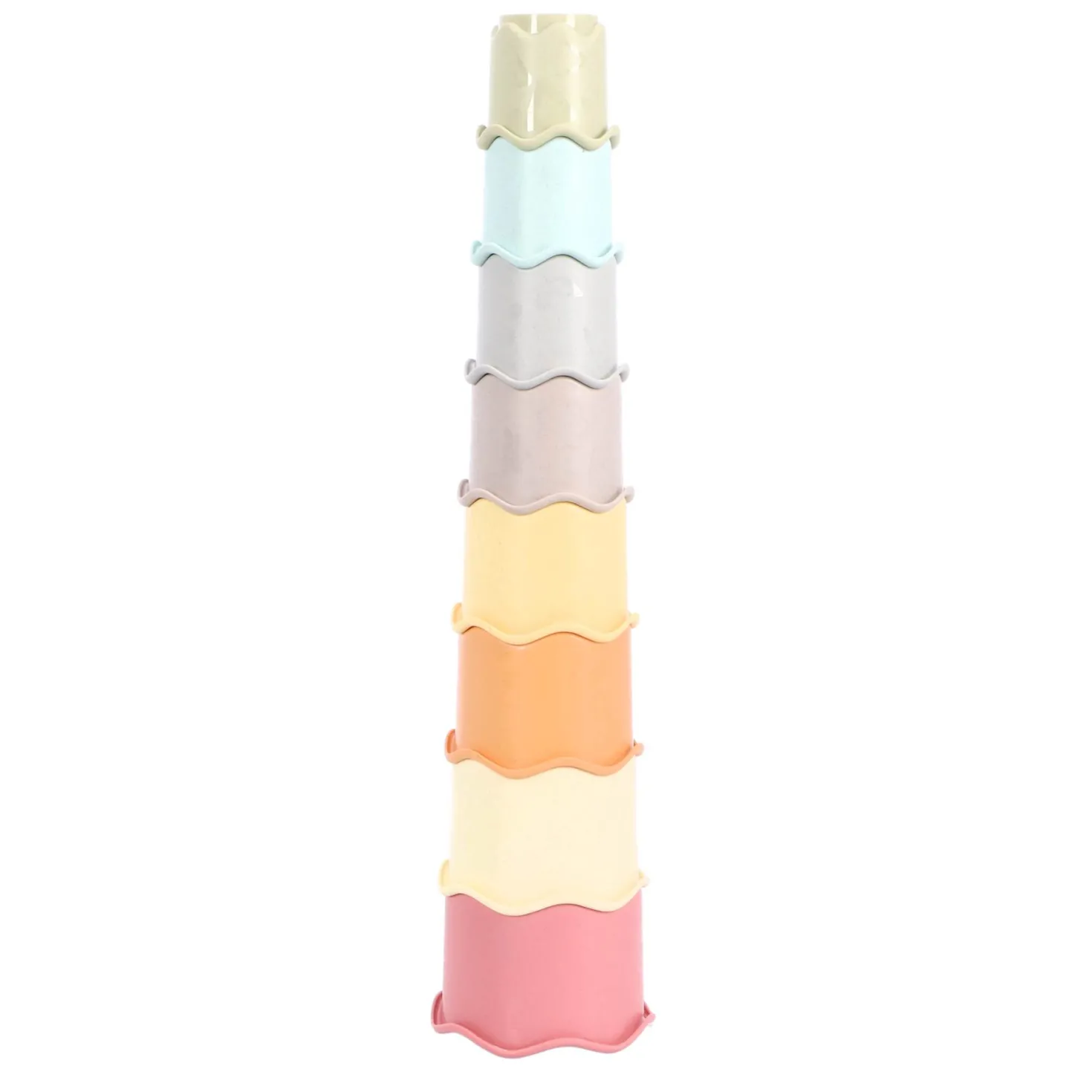 Jipy bioplastic Deluxe Giftset stapeltoren bad stapelbekertjes en speel ratelbal 3 delig