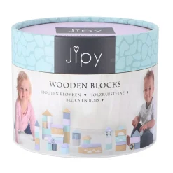 Jipy Blokkenton Hout Uni 48-delig