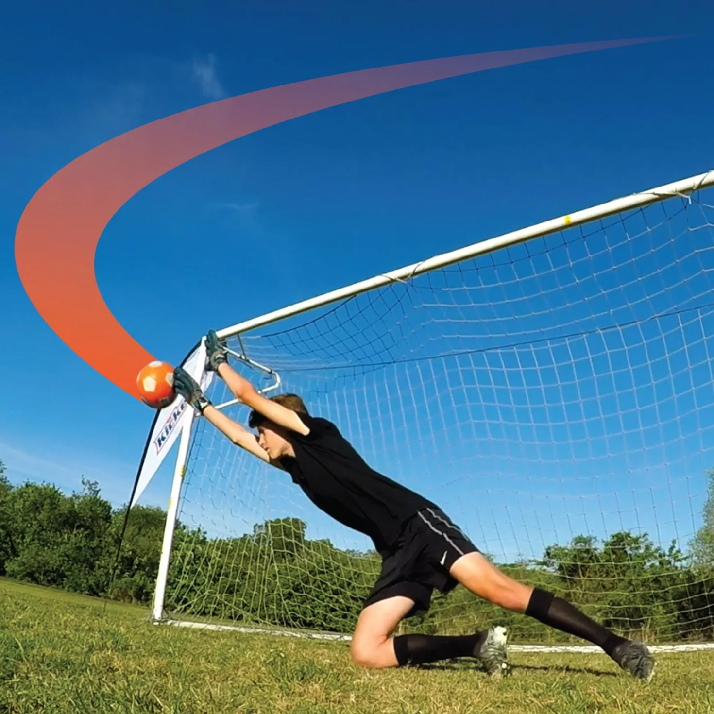 Kickerball Voetbal oranje maat 4