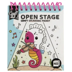 Kleurboek cute & comfy mini 10 x 10 cm 4 assorti