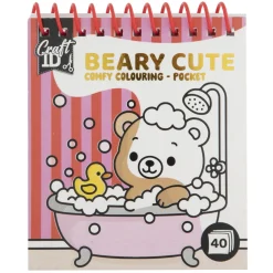 Kleurboek cute & comfy mini 10 x 10 cm 4 assorti