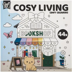 Kleurboek cute & comfy 20 x 20 cm 4 assorti