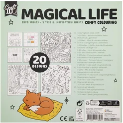 Kleurboek cute & comfy 20 x 20 cm 4 assorti