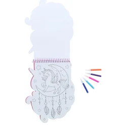 Kleurboek dino / eenhoorn met stiften en stickers