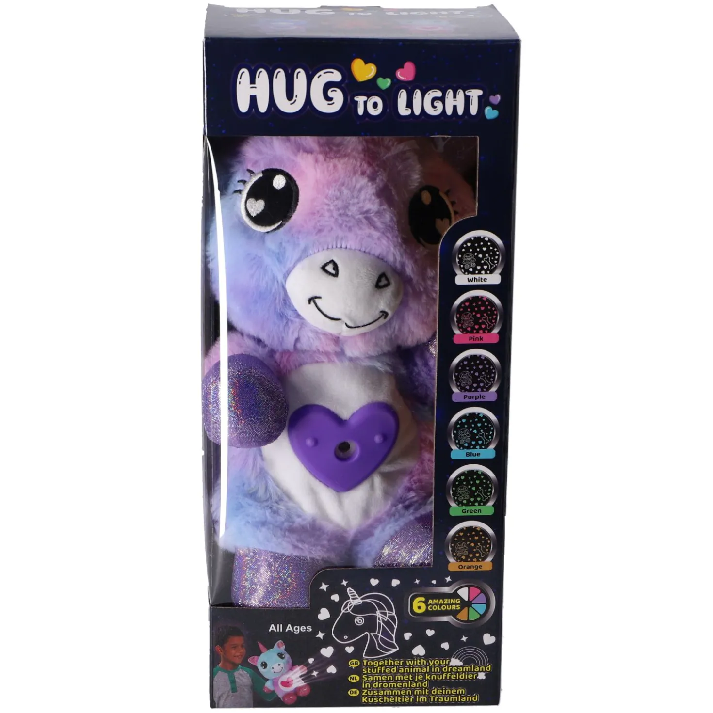 Knuffel Pluche Dier Met Projector 3 Assorti