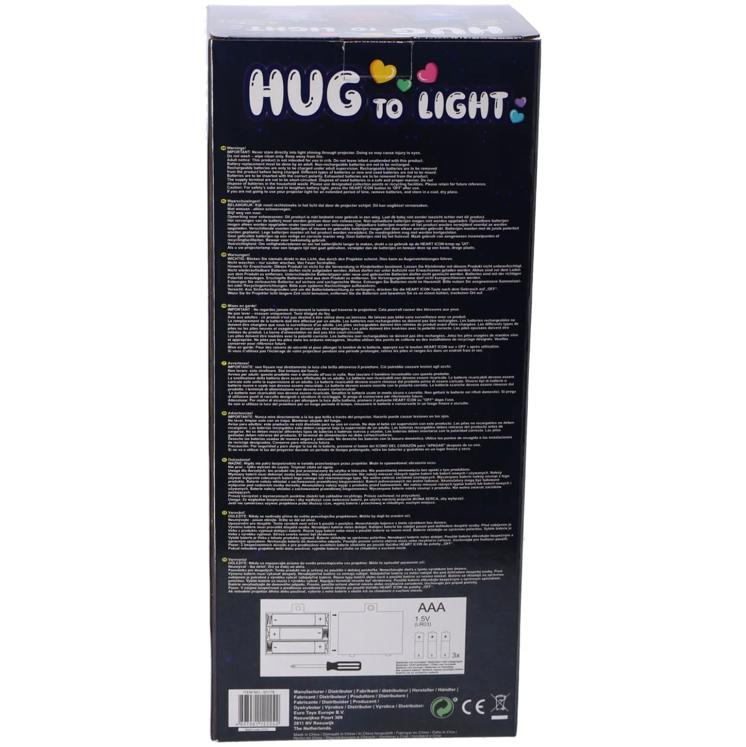 Knuffel Pluche Dier Met Projector 3 Assorti