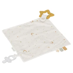 LD knuffeldoekje met bijtring newborn naturals