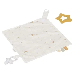 LD knuffeldoekje met bijtring newborn naturals