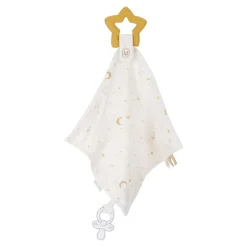 LD knuffeldoekje met bijtring newborn naturals
