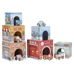 Little Dutch stapeltoren incl. 6 auto's fsc