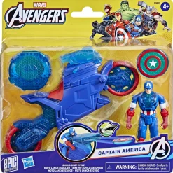 Marvel Avengers 10 cm figuur Captain America met schild en motor