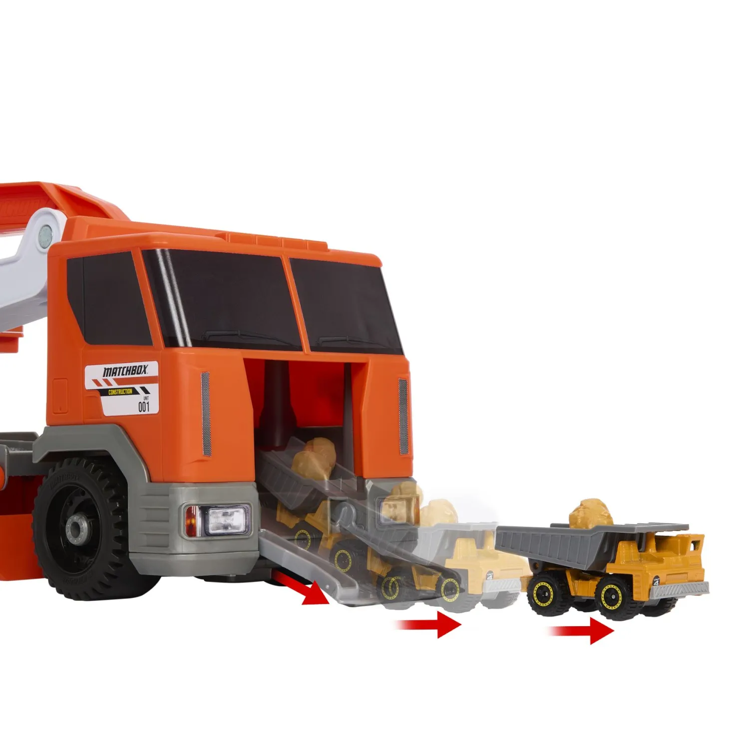 Matchbox bouwvrachtwagen met boorstation
