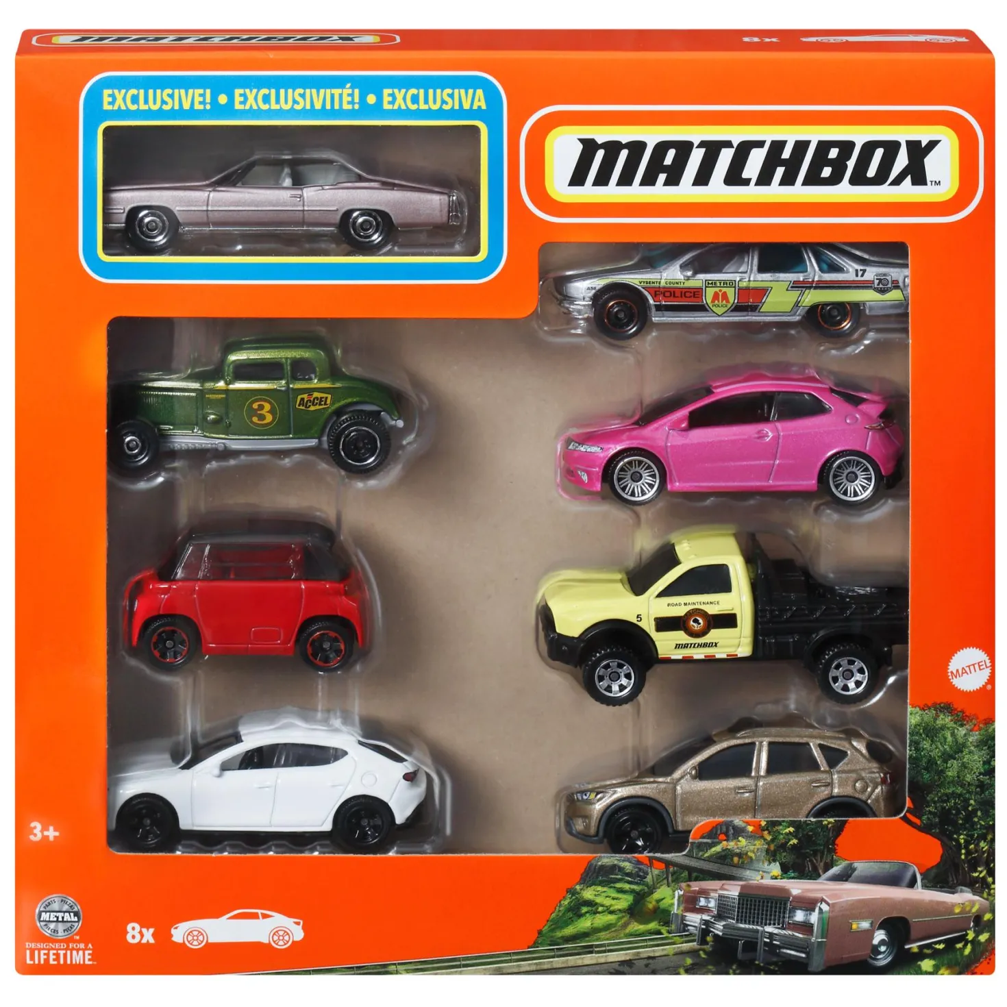Mbx basic cars 8-pack assorti