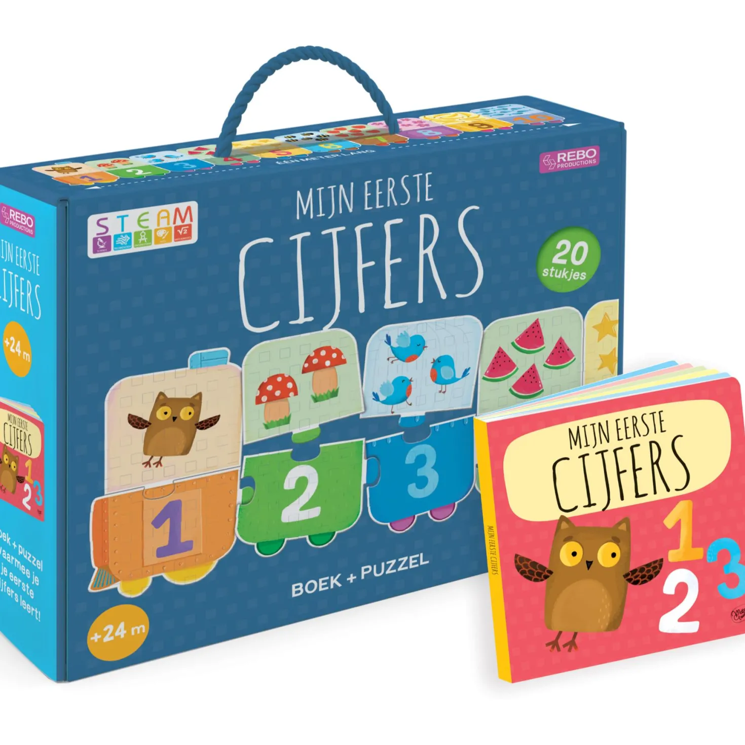 Mijn Eerste Cijfers Puzzeltrein + Boek