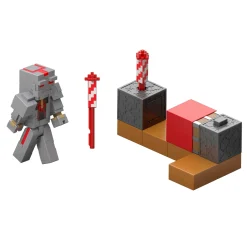 Minecraft 8cm figuur action pack firework launcher