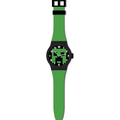 Minecraft wandklok in horloge-design