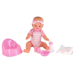 My Beautiful Dollsroom pop 43 cm drink & plas met 9 accessoires