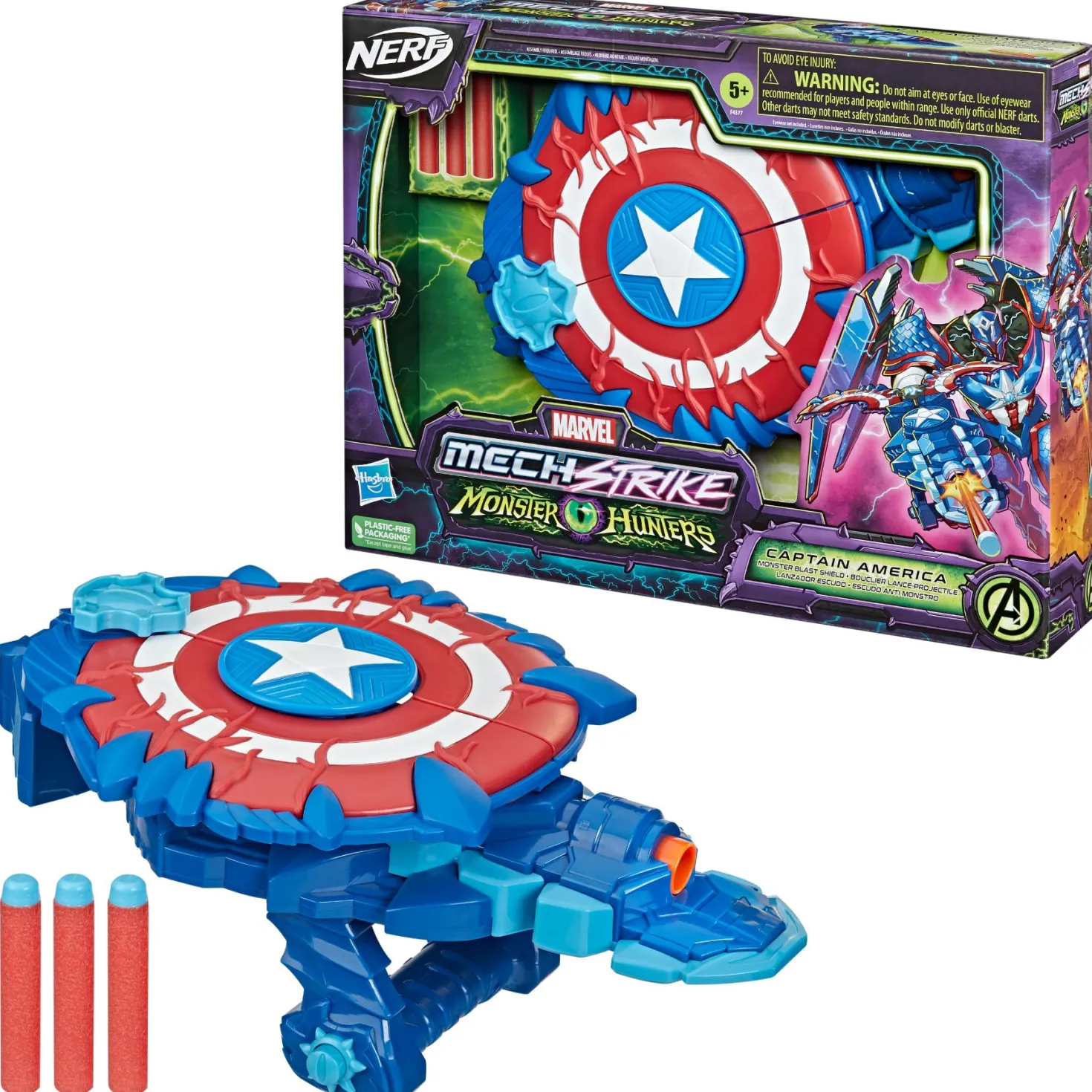 Nerf Marvel Mech Strike Monster Hunters Captain America
