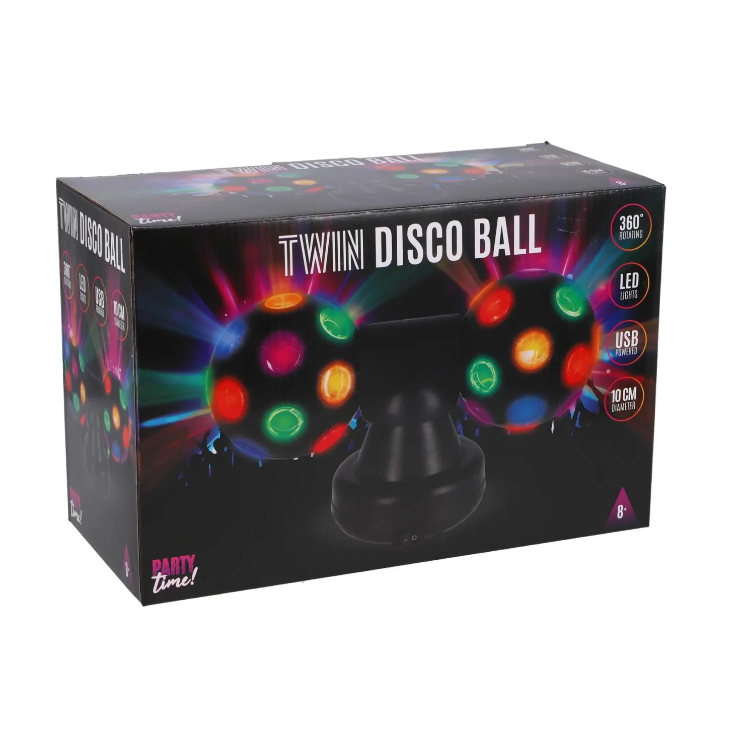 Party Time Twin disco bal 10 cm