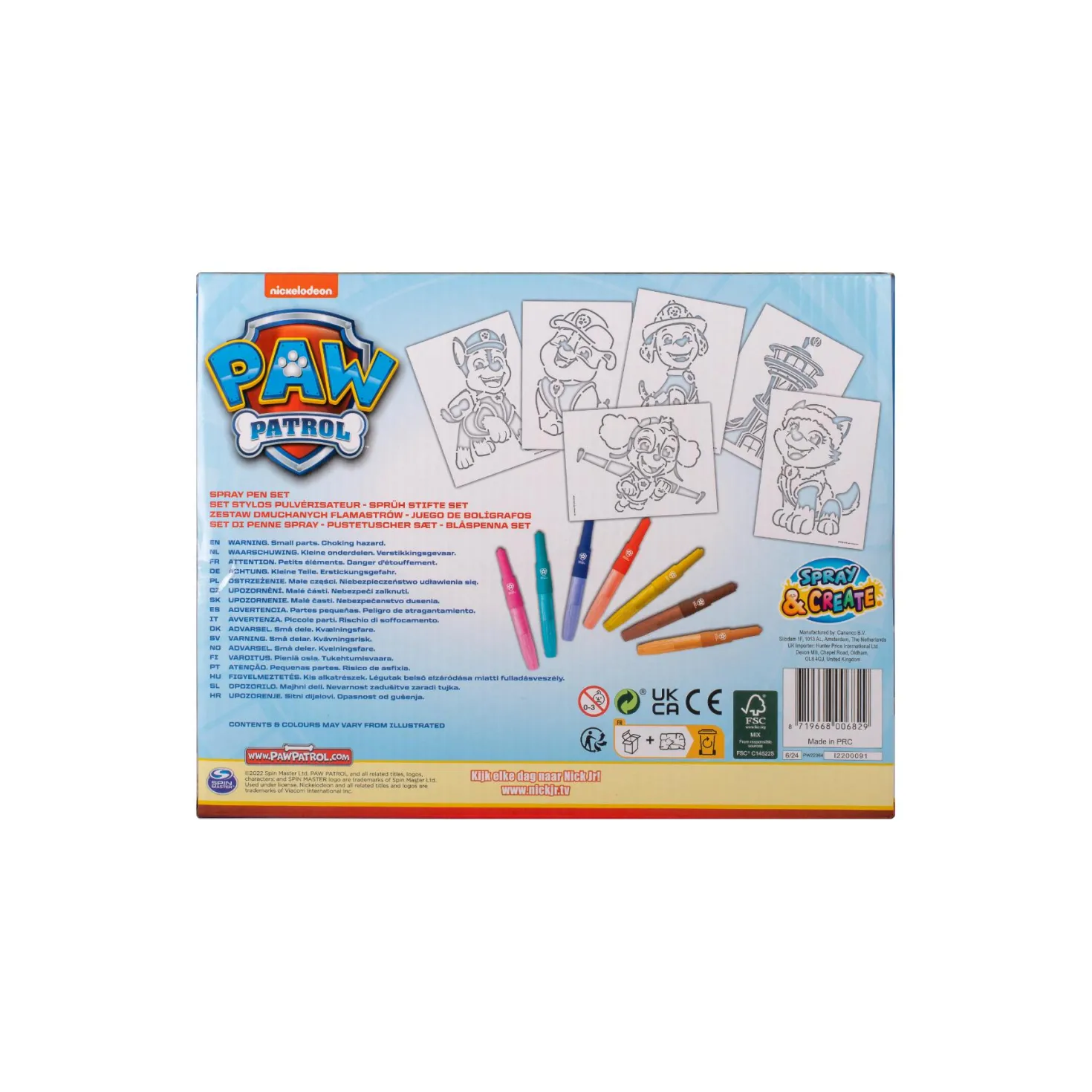 Paw Patrol Spray Pen Set