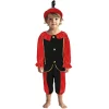 Pietenpak Zwart/Rood 98-104 Cm