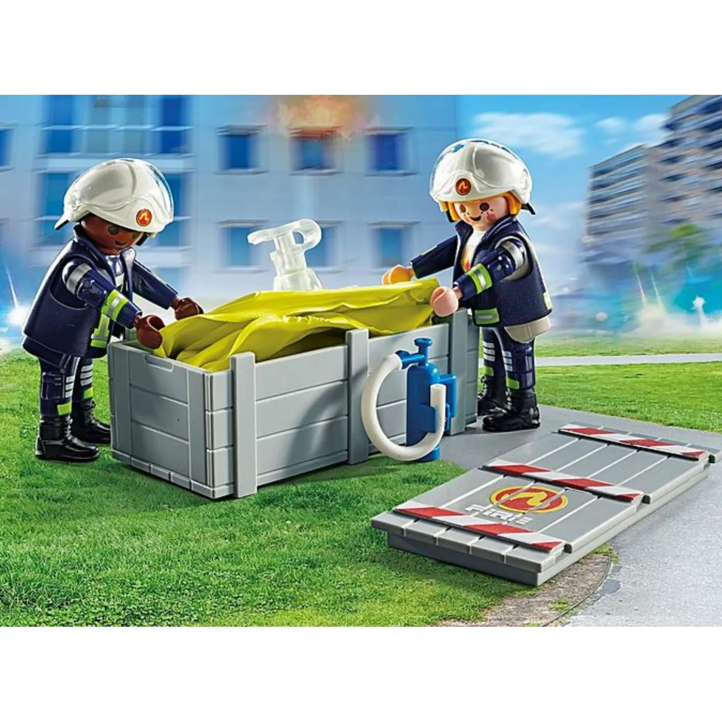 Playmobil 71465 Action Heroes Brandweerlieden Met Luchtkussens