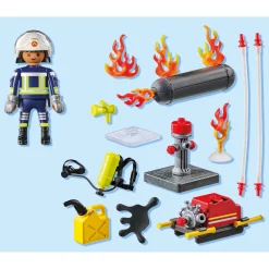 Playmobil 71826 brandweerman met waterpomp