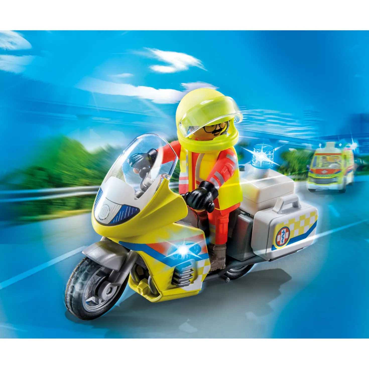 Playmobil 71205 Noodmotorfiets met Zwaailicht