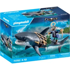 Playmobil 71793 reuzenhaai met piraat