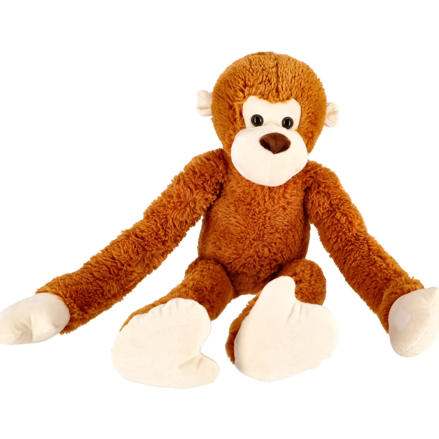 Pluchiez pluche aap met lange armen 80 cm bruin