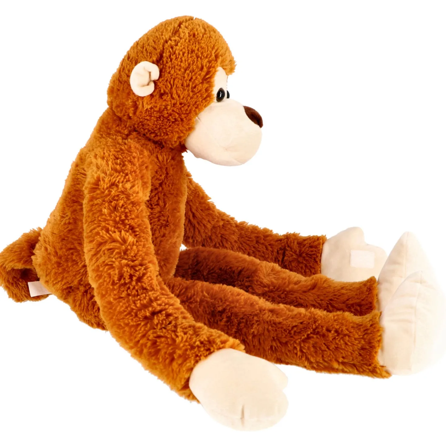 Pluchiez pluche aap met lange armen 80 cm bruin