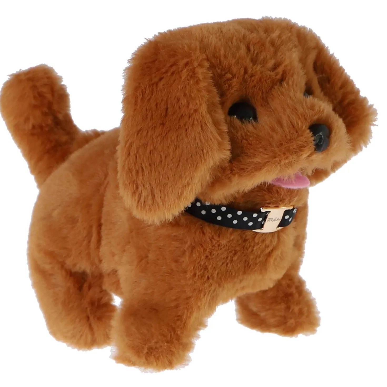 Pluchiez pluche hondje loop en blaf hondje assorti