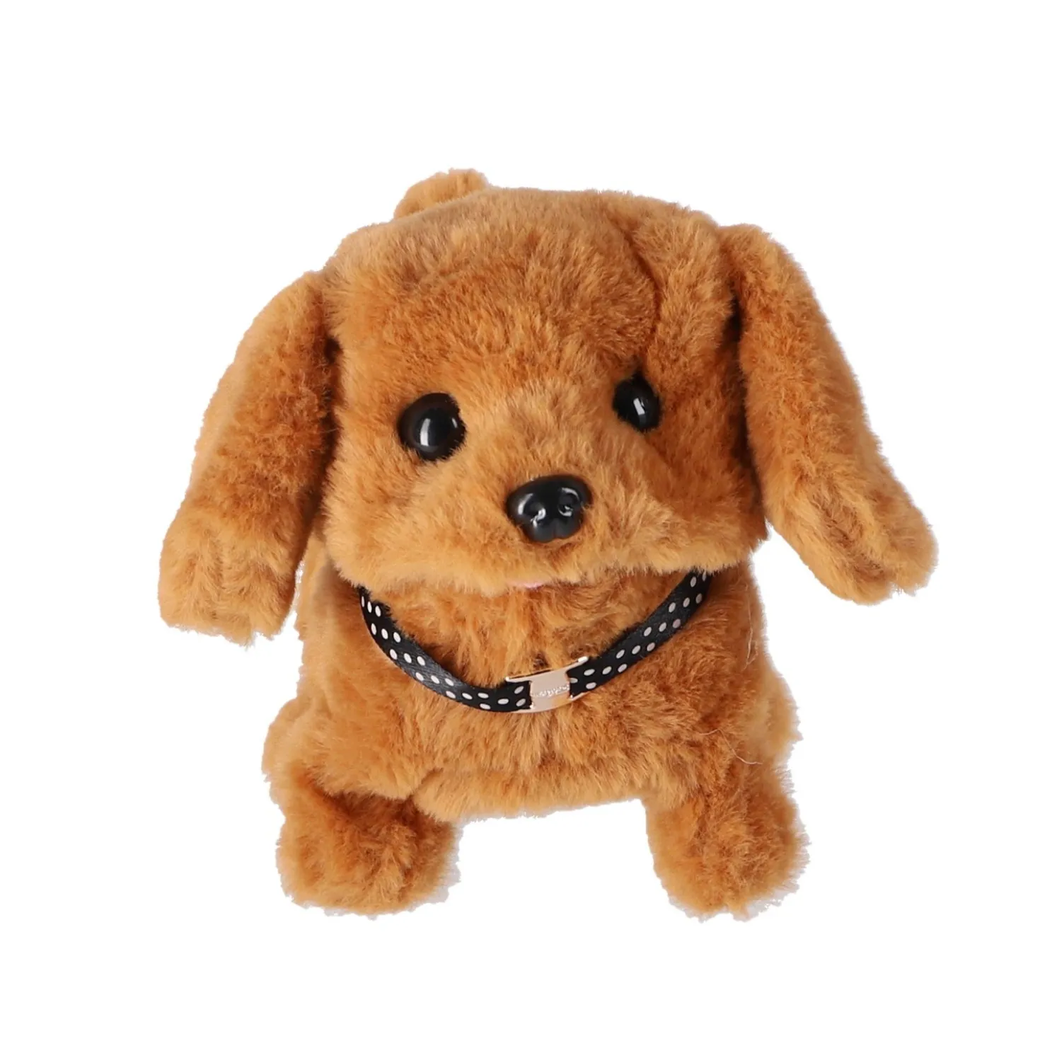 Pluchiez pluche hondje loop en blaf hondje assorti