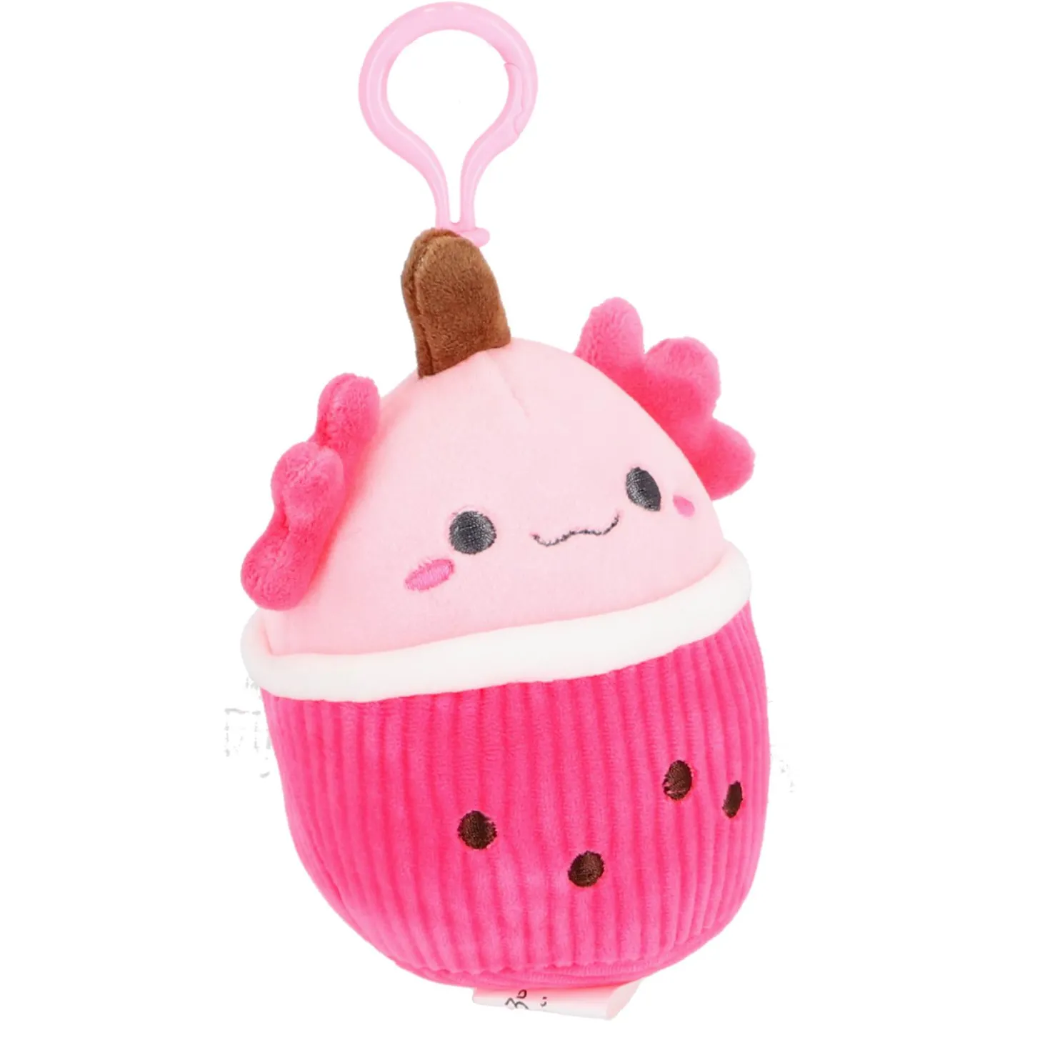 Pluchiez sleutelhanger pluche cupcake 10 cm 3 assorti