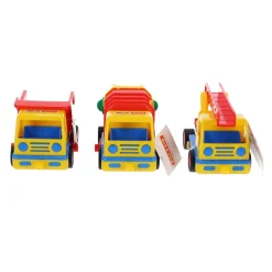 Polesie Kiepwagen/Kraanwagen/Vuilniswagen 19 cm