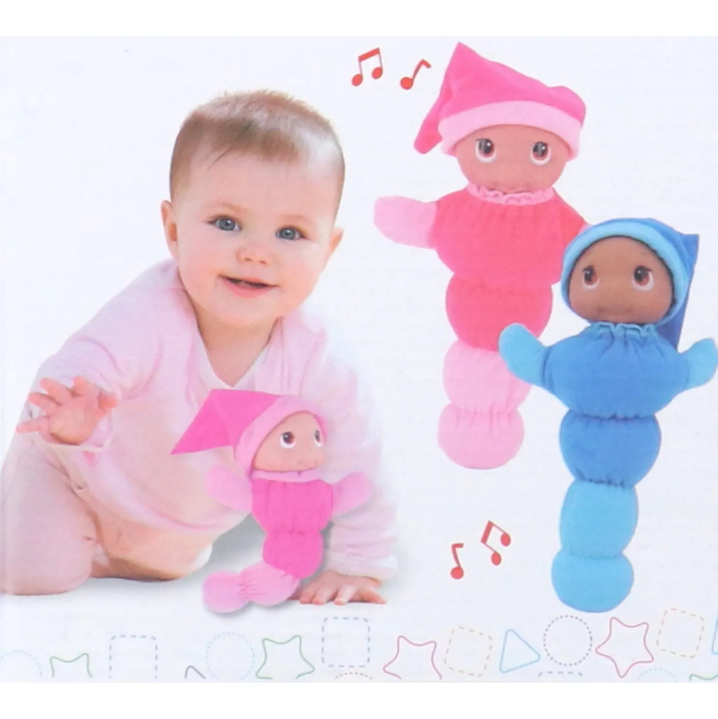 Pop Gloeiworm 28 Cm Met Licht En Geluid 2 Assorti