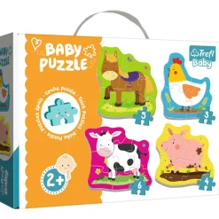 Puzzel baby op de boerderij