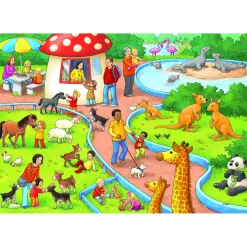 Puzzel Dag In De Dierentuin 2X24 Stuks
