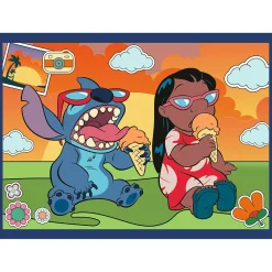 Puzzel 4 in 1 ruimte Stitch 4x88