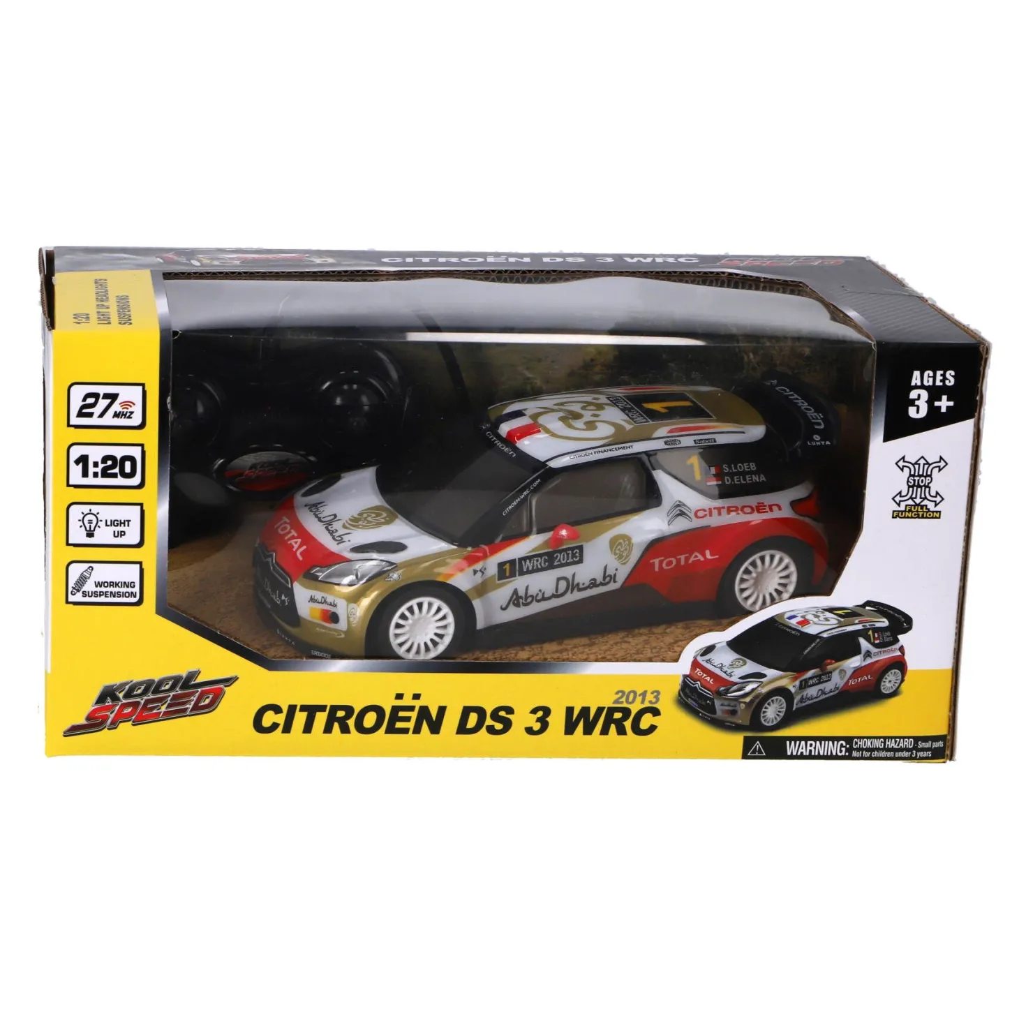 Radiografisch bestuurbare auto citroen 1:20 ds 3 wrc