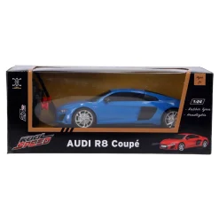 Radiografisch bestuurbare auto audi 1:24 r8 coupé blauw