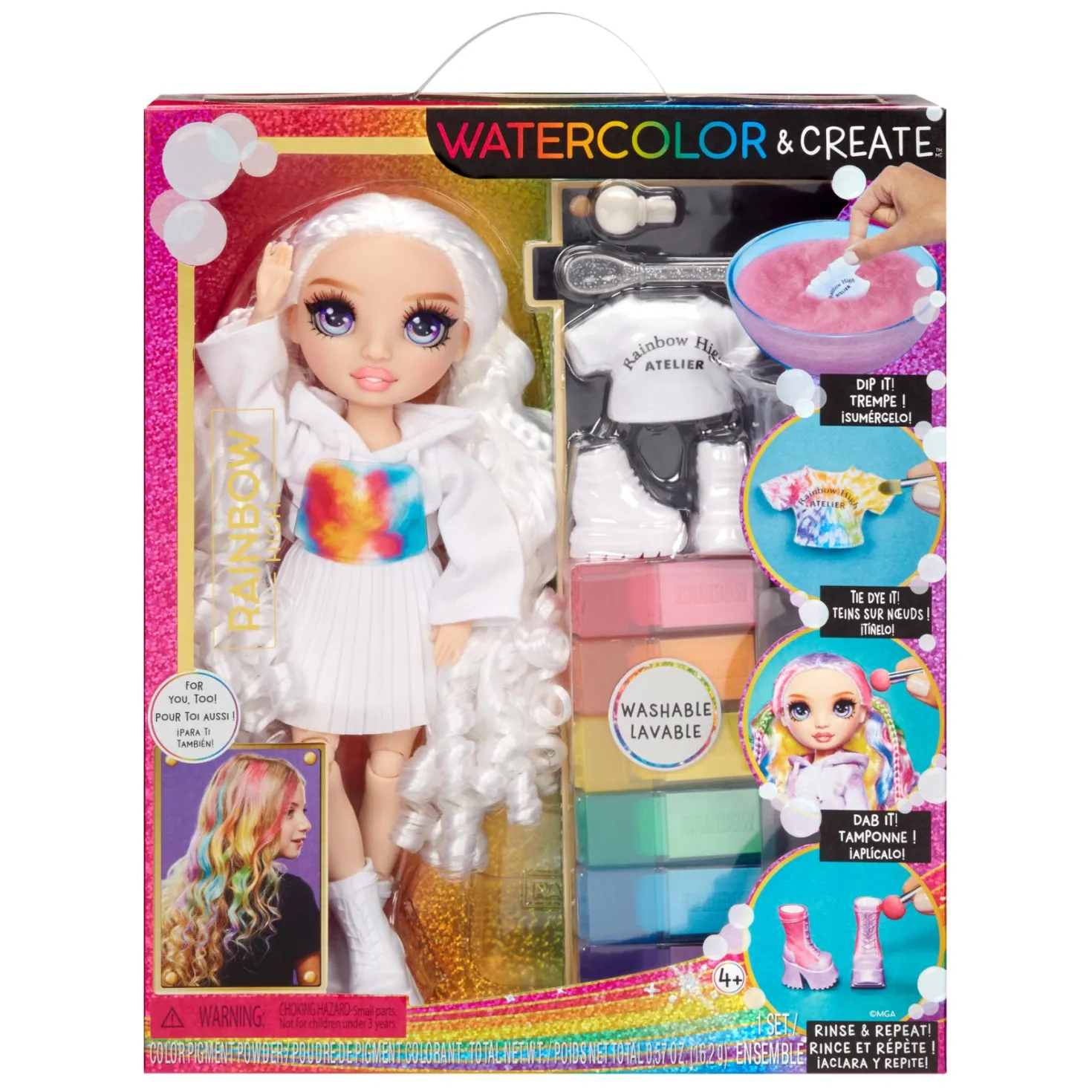 Rainbow H. WaterColor & Create Theme Dolls purple Eyes