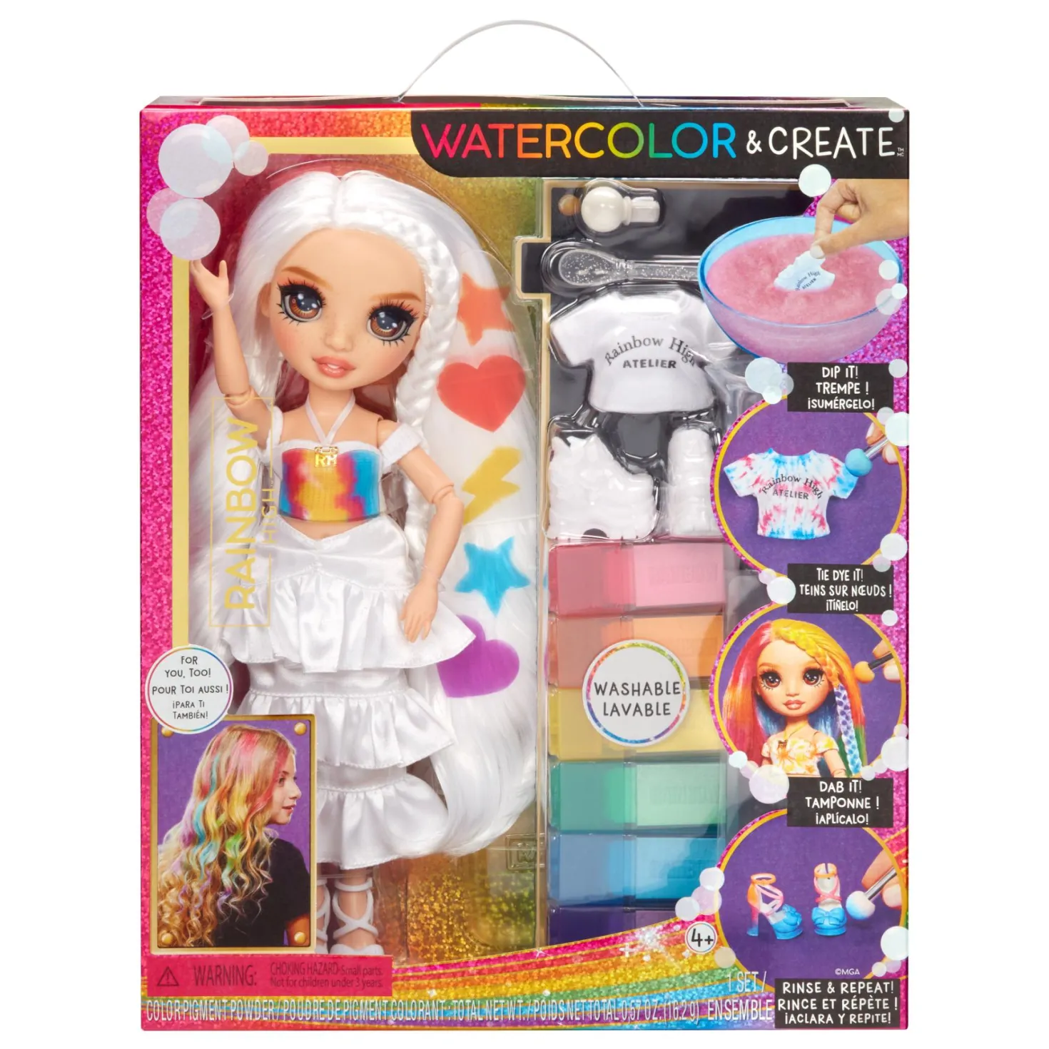 Rainbow H. WaterColor & Create Theme Dolls brown Eyes