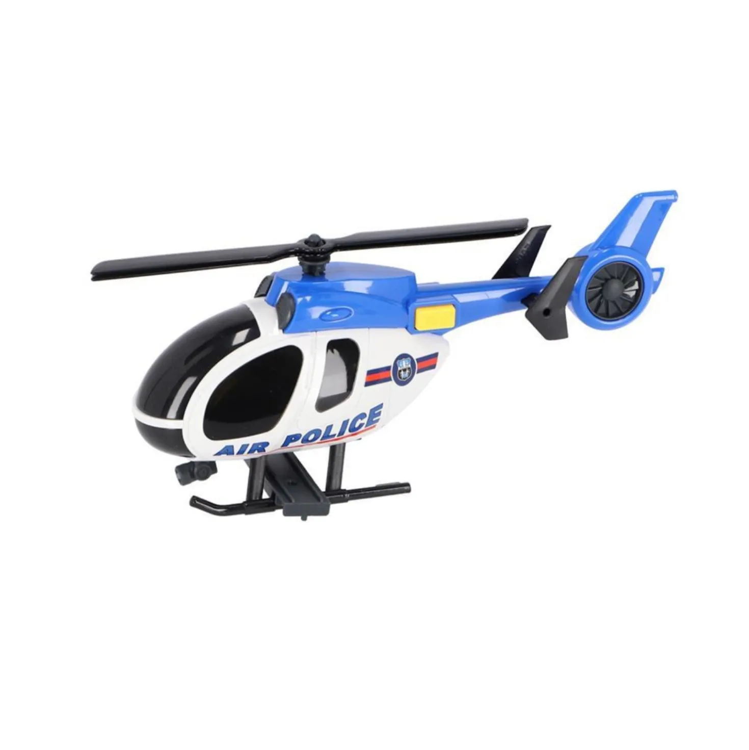 Rapid Wheels Autotransporter Politie met auto en Helicopter met licht en geluid en frictie